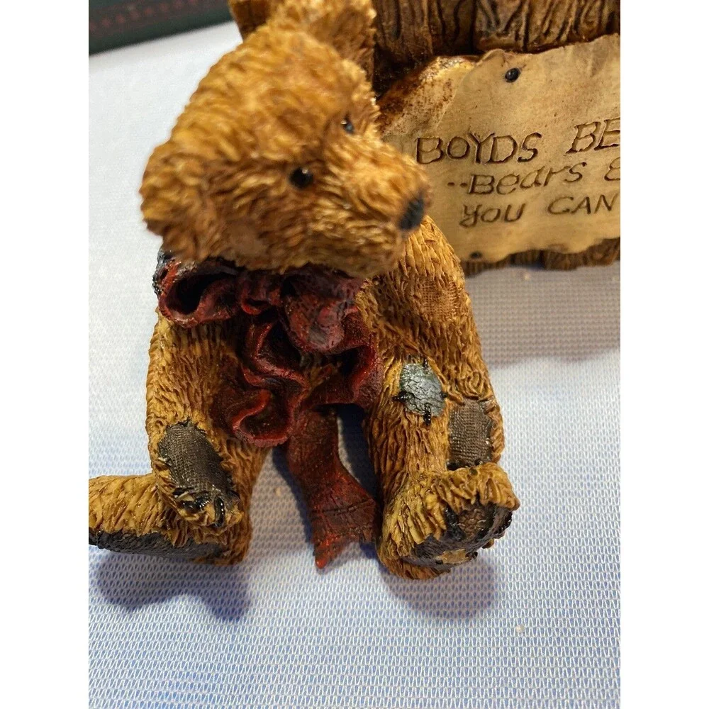 Boyds Bears “ Grenville and Neville” The Sign- Vintage 1993 Collectible Figurine